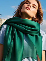 [Dark Green] SilkSilky  Scarf 003