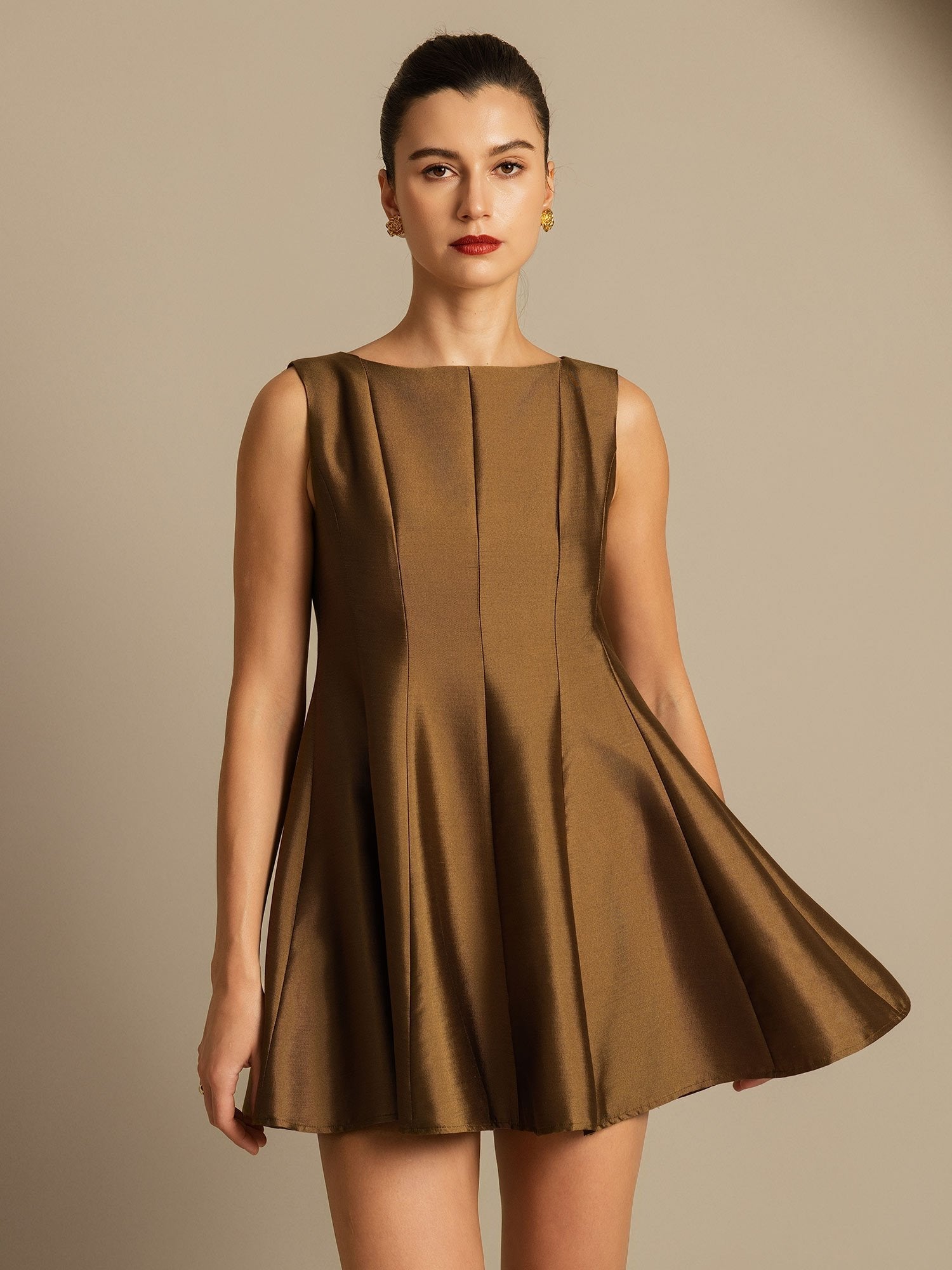 [Bronze] SilkSilky  32Momme Silk Dress 006,