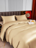 SilkSilky US 22Momme Pure Silk Bedding Set Beige 003