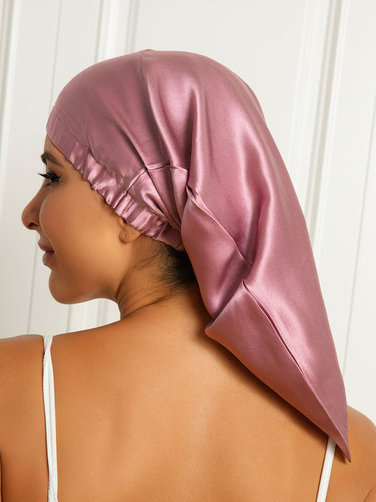 SilkSilky  Pure Silk Sleep Cap PaleMauve 001