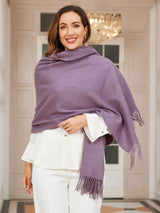 [Purple] SilkSilky  Wool Scarf 002