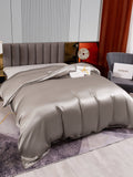 SilkSilky US 22Momme Pure Silk Duvet Cover Gray 003