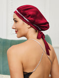 SilkSilky US Pure Silk Sleep Cap Wine 002