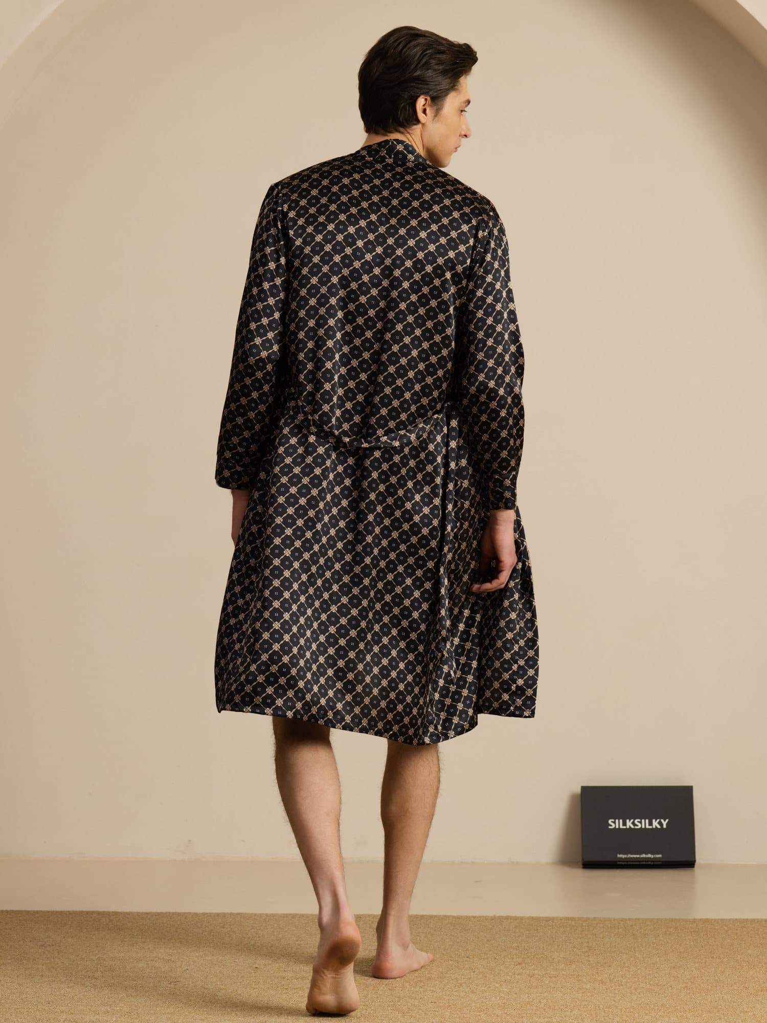 [Black Chain] SilkSilky  Long Sleeve Men's Pajamas 002