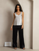 [Silver] SilkSilky  Sleeveless V Neck Camisole Top 004