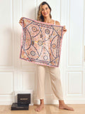 SilkSilky US Pure Silk Scarf Pink 002