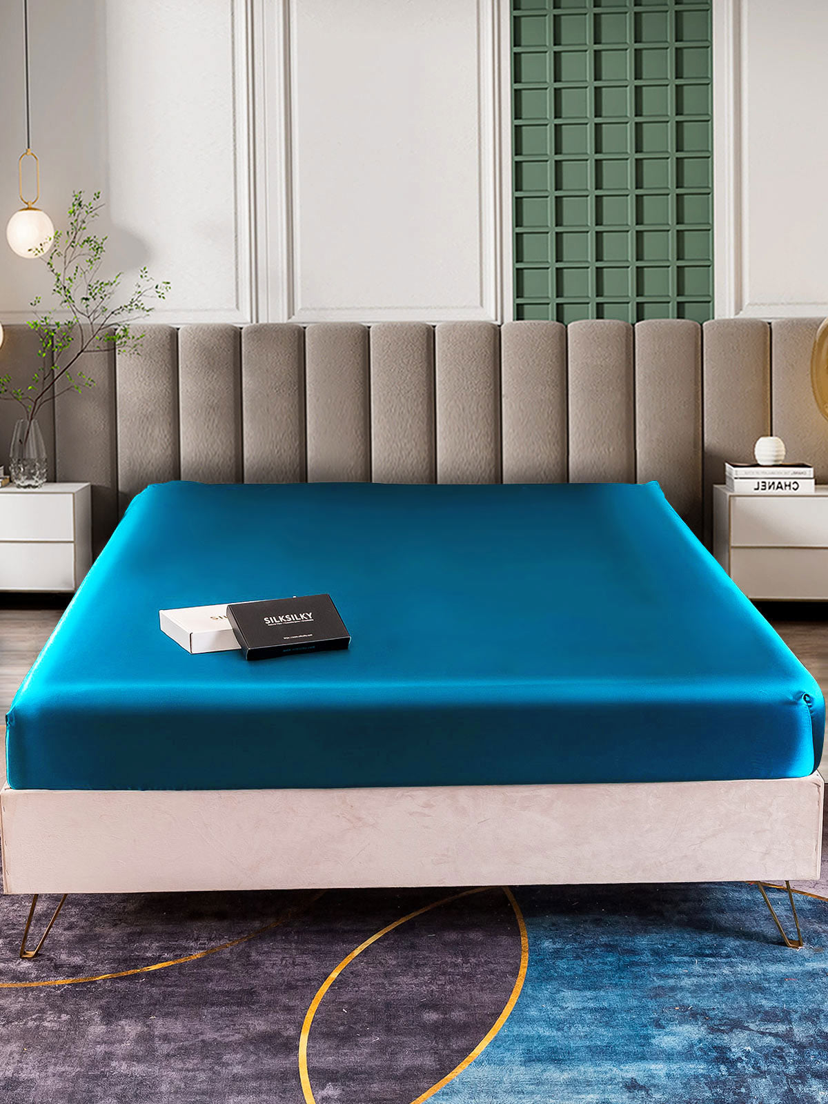 [Teal] SilkSilky  25Momme Pure Silk Sheet 002