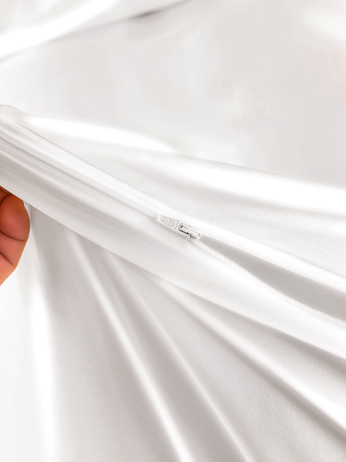 [White] SilkSilky  25Momme Pure Silk Bedding Set 007