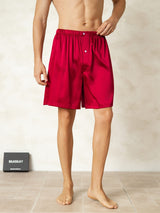 [Wine] SilkSilky  Men's Sleep Shorts 001