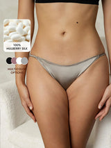 [Gray] SilkSilky  19Momme Stretch Silk Charmeuse Panty 001