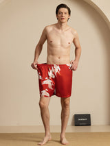 [Wine] SilkSilky 19Momme Mens Sleep Bottoms 007
