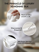 [White] SilkSilky  30Momme Pillowcase 002