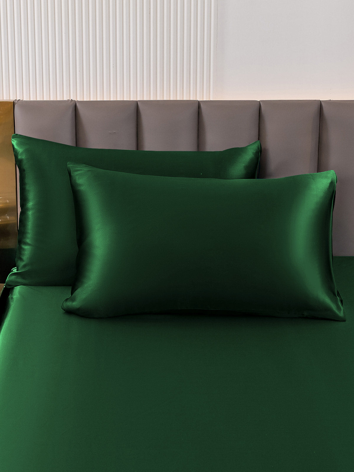 SilkSilky  19Momme Pure Silk Pillowcase DarkGreen 003