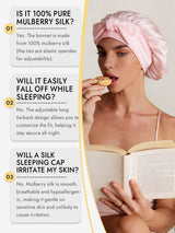 [Light Pink] SilkSilky  Sleep Cap 006