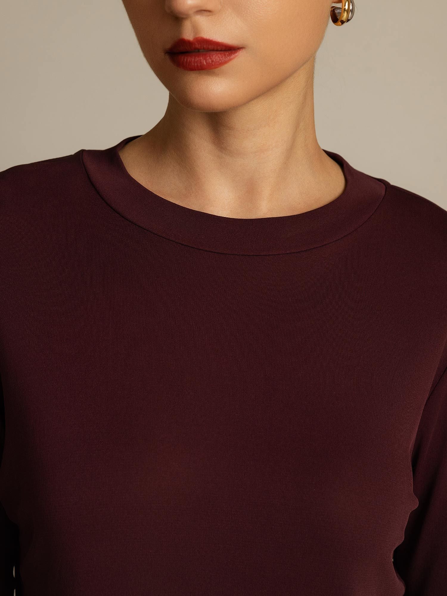 [Windsor Wine] SilkSilky  Pure Silk Round Neck Women's T-Shirt 004