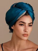 [Teal] SilkSilky  Hair Towel Wrap 005