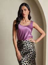 [Deep Purple] SilkSilky  Sleeveless Camisole Top 003