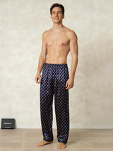 [Navy Chain] SilkSilky  Men's Sleep Shorts 004