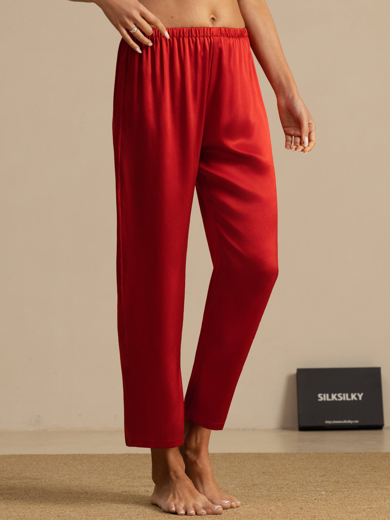 [Wine] SilkSilky  Women's Sleep Pants 004
