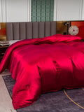 SilkSilky US 25Momme Pure Silk Duvet Cover Wine 005