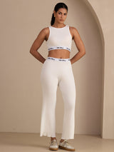 [White] SilkSilky Womens Pants 007