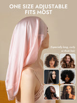 [Light Pink] SilkSilky  Pure Silk Sleep Cap 006