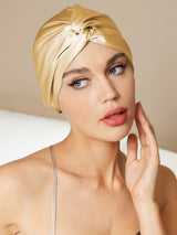 [Champagne] SilkSilky  Sleep Cap 001