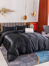 [Black] SilkSilky  19Momme Bedding Set 001