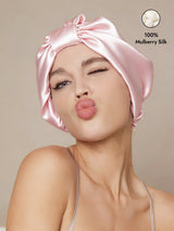 [Pink] SilkSilky  Sleep Cap 001