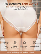 [White] SilkSilky  100% Silk Jersey Panty 003