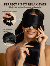 [Black] SilkSilky  Pure Silk Eye Mask 003