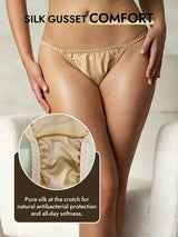 [Khaki] SilkSilky  Pure Silk Panty 004