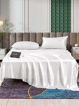 [White] SilkSilky  25Momme Bedding Set 001