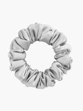 SilkSilky US 19Momme Pure Silk Scrunchie Silver 005