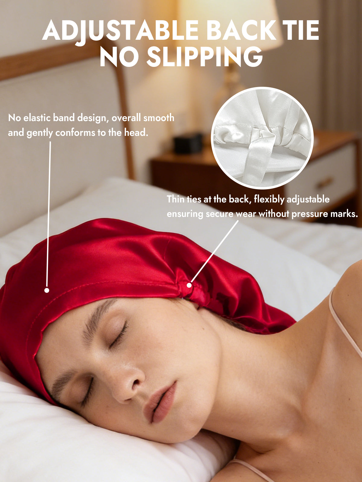 [Wine] SilkSilky  Pure Silk Sleep Cap 005