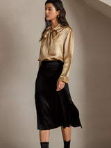 [Black] SilkSilky  Skirt 004