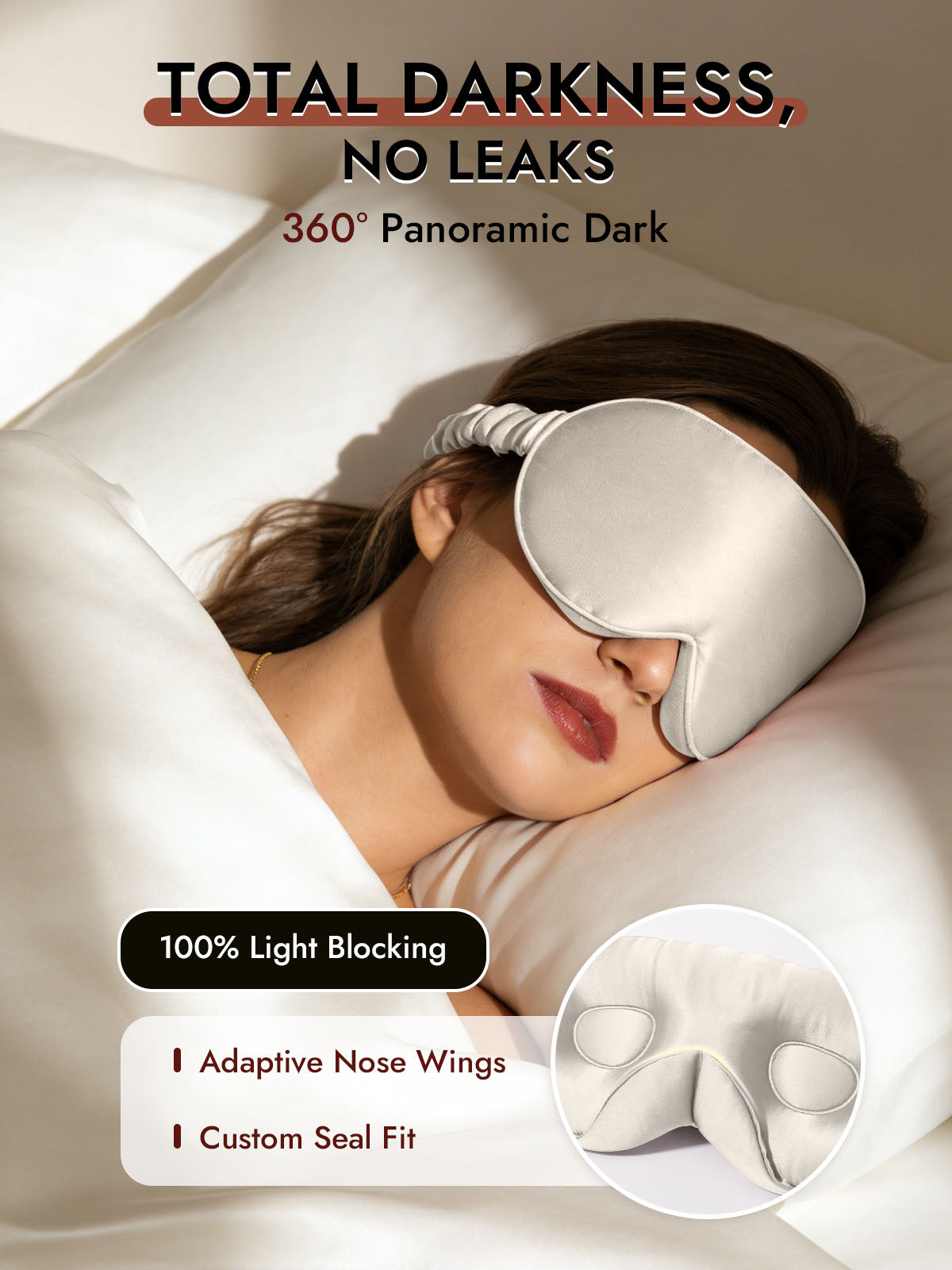 [Light Gray] SilkSilky  22Momme Eye Mask 002