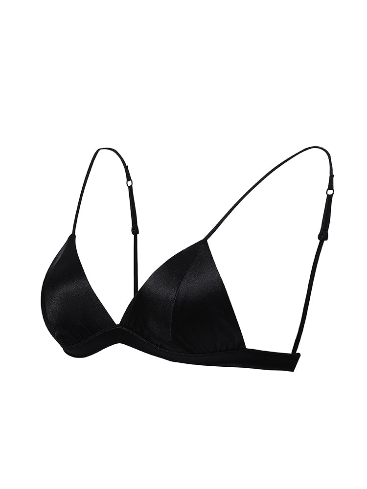 Bras Mulberry Silk Bralette Sexy Bra Summer Thin Wireless Triangle French  Romantic Women'S Underwear Drop From 29,08 €
