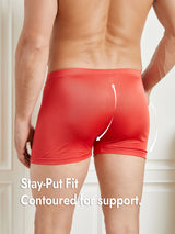 [Red] SilkSilky  100% Silk Jersey Men's Underwear 006