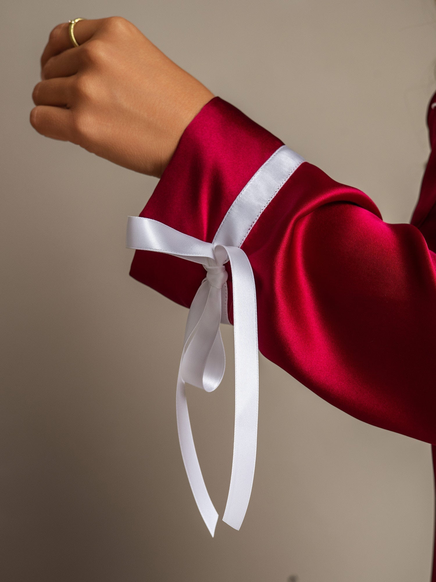 [Wine] SilkSilky  Pure Silk Womens Pajamas 005,