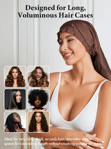 [Coffee] SilkSilky  Pure Silk Sleep Cap 005