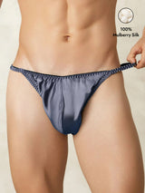 [Grayish Blue] SilkSilky  Pure Silk Men's Underwear 001