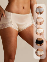 [Beige] SilkSilky  100% Silk Jersey Panty 001