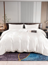 [White] SilkSilky  22Momme Bedding Set 001
