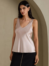 [Shadow Gray] SilkSilky  Sleeveless V Neck Camisole Top 003