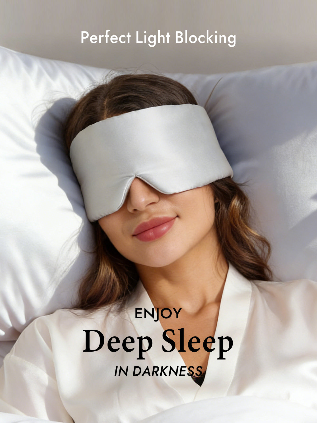 [Silver] SilkSilky  19Momme Pure Silk Eye Mask 003