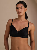 [Black] SilkSilky  Bra 004