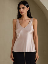 [Shadow Gray] SilkSilky  Sleeveless V Neck Camisole Top 001