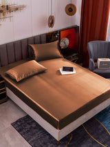 [Coffee] SilkSilky  19Momme Bedding Set 001