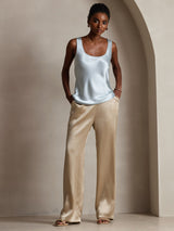 [Light Blue] SilkSilky  Sleeveless Camisole Top 007